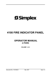 Simplex 4100U Installation manual