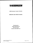Shure SE30-2 Service manual