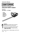 Craftsman 358.796370 Instruction manual