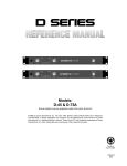 Crown D Series Specifications