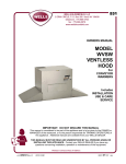 Wells VENTLESS HOOD WVSW Specifications