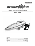 ProBoat Shockwave Owner`s manual