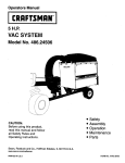 Craftsman 486.24506 Operating instructions