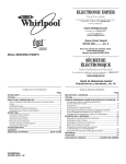 Whirlpool W10289764A Use & care guide