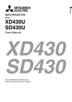 Mitsubishi SD430U User manual