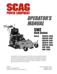 Scag Power Equipment SWZ-20KHE Operator`s manual