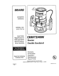Craftsman 315.174710 Owner`s manual