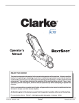 Clarke 04153 Operator`s manual