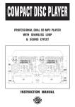 US Blaster COMPACT DISC PLAYER Instruction manual