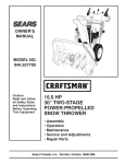Craftsman 944.527700 Owner`s manual