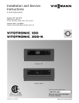 Viessmann VITOTRONIC 100 GC1B Unit installation