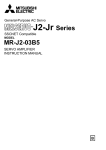 Mitsubishi Melservo-J2-JR SERIES Instruction manual