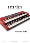 Clavia Nord C1 User manual