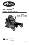 Ariens 991065-Max Zoom 2552 Specifications