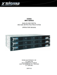 Sigma MRX Series Operator`s manual