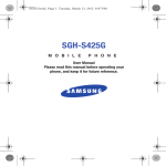 Samsung SGH-S425G User manual