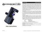 ADJ Comscan LeD Instruction manual