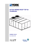 York Activa Series Installation manual