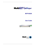 Multitech MVP100GK User guide