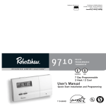 Robertshaw 9710 User`s manual