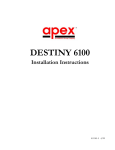 AMX APEX Destiny 6100 Specifications