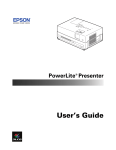 Epson ELPSC80 User`s guide