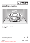 Miele M 8261-1 Operating instructions