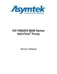 Asymtek DV-7000 Series Owner`s manual