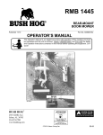Bush Hog RMB 1445 Operator`s manual