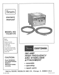 Craftsman 113.201170 Owner`s manual