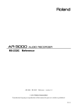 Roland AR-3000 Owner`s manual