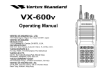 operating manual - Vertex Standard