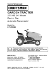 Craftsman 917.276101 Owner`s manual