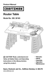 Craftsman 320.28160 Product manual