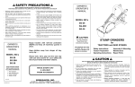 Worksaver SG-36A Operator`s manual