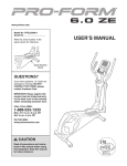 ProForm SEARS 915L User`s manual