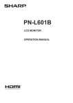 Sharp PN-L601B Instruction manual