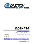 Comtech EF Data CDM-710G Product specifications