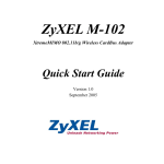 ZyXEL Communications M-102 User`s guide