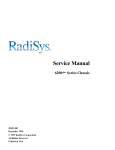 RadiSys 6200plus Series Service manual