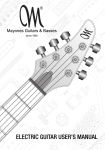 Mayones Electric Guitar User`s manual