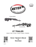 Meyer XT1600 Operator`s manual
