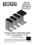 Bunn ITCB-DV HV Service manual