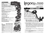 Bounty Hunter Legacy 3500 Owner`s manual