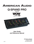 American Audio Q-Spand Pro User guide