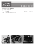 Quickie S-646 SE Operating instructions