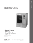 SciCan HYDRIM L110w Operator`s manual
