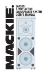 Mackie SA1532Z User`s manual