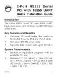 SIIG 4-Port RS232 Serial Installation guide