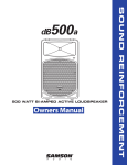 Samson dB500a Specifications